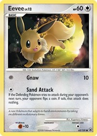 Eevee (63) - 63/100 (MAJESTIC DAWN) (Reverse Holofoil)