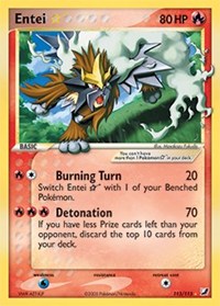 Entei Star - 113/115 (UNSEEN FORCES) (Holofoil)
