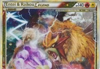 Entei & Raikou Legend (top) - 90/95 (UNLEASHED) (Holofoil)