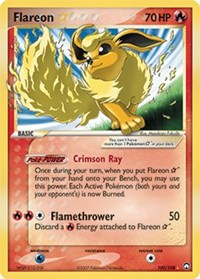 Flareon Star - 100/108 (POWER KEEPERS) (Holofoil)
