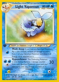 Light Vaporeon - 052/105 (NEO DESTINY) (1st Edition)