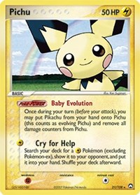 Pichu - 21/108 (POWER KEEPERS) (Reverse Holofoil)