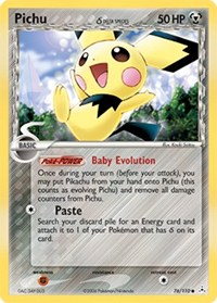 Pichu (Delta Species) - 76/110 (HOLON PHANTOMS) (Normal) Pichu (Delta Species) - 76/110 (HOLON PHANTOMS) (Reverse Holofoil)