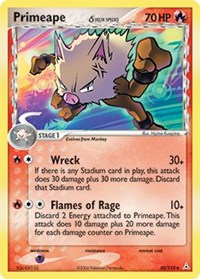 Primeape (Delta Species) - 50/110 (HOLON PHANTOMS) (Reverse Holofoil)