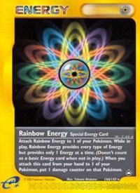 Rainbow Energy - 144/147 (AQUAPOLIS) (Normal) Rainbow Energy - 144/147 (AQUAPOLIS) (Reverse Holofoil)