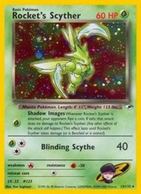 Rocket's Scyther - 013/132 (GYM HEROES) (1st Edition Holofoil)