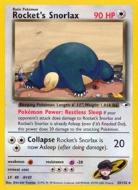 Rocket's Snorlax - 033/132 (GYM HEROES) (1st Edition)