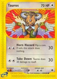Tauros - 133/165 (EXPEDITION) (Reverse Holofoil)