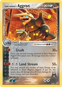 Team Magma's Aggron - 7/95 (TEAM MAGMA VS TEAM AQUA) (Reverse Holofoil)