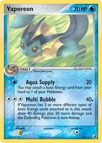 Vaporeon - 19/115 (UNSEEN FORCES) (Reverse Holofoil)