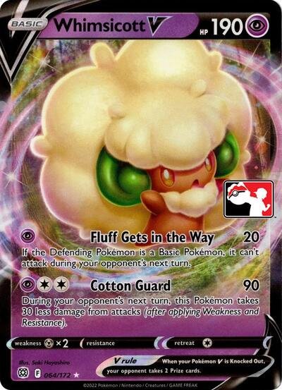 Whimsicott V | 160/172 | 064/172 | Holofoil | Prize Pack Series Cards