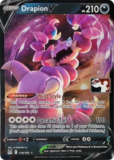 Drapion V | 118/196 | Holofoil | Prize Pack Series Cards