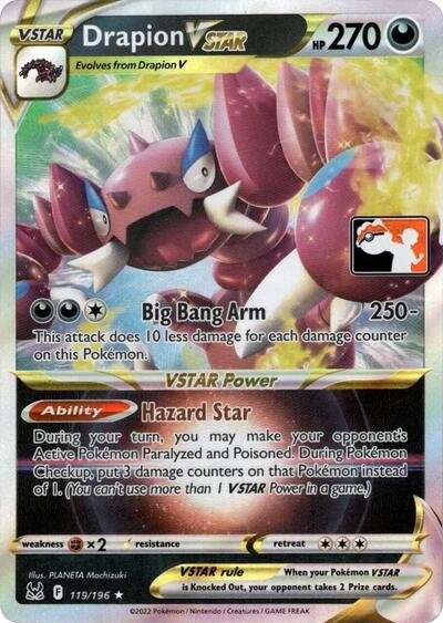 Drapion VSTAR | 119/196 | Holofoil | Prize Pack Series Cards