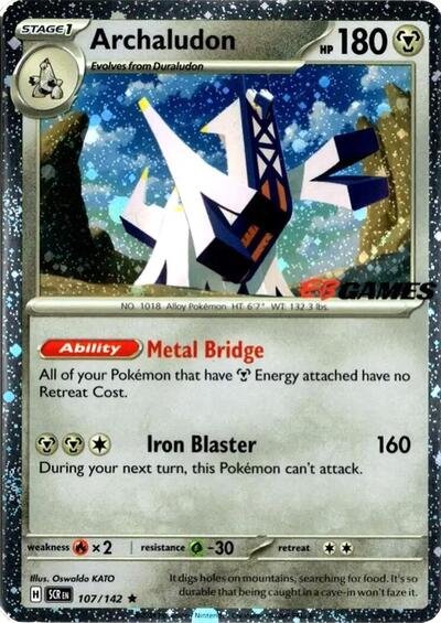 576864_400w Archaludon (Cosmos Holo) (EB Games Exclusive) | 107/142 | Holofoil | Miscellaneous Cards & Products