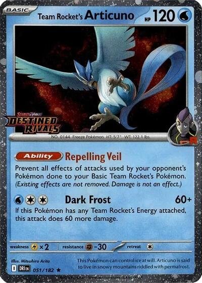 Team Rocket's Articuno (Destined Rivals Stamp) | 051/182 | Holofoil | Miscellaneous Cards & Products