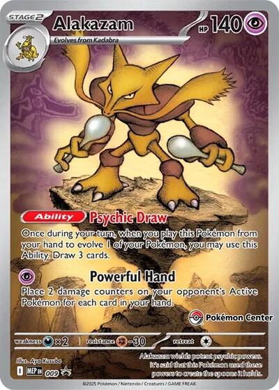656261_400w Alakazam | 009 (Pokemon Center Exclusive) | Holofoil | ME: Mega Evolution Promo