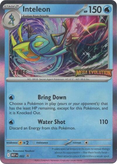 Inteleon | 002 [Staff] | Holofoil | ME: Mega Evolution Promo