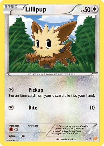 98671_400w Lillipup (#1) | 1/30 | Normal | BW Trainer Kit: Excadrill & Zoroark