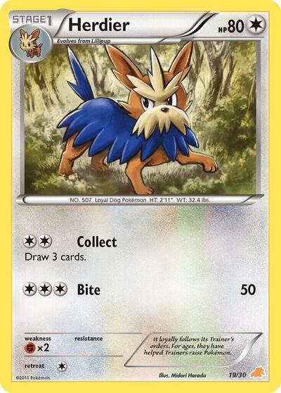 98701_400w Herdier | 19/30 | Normal | BW Trainer Kit: Excadrill & Zoroark