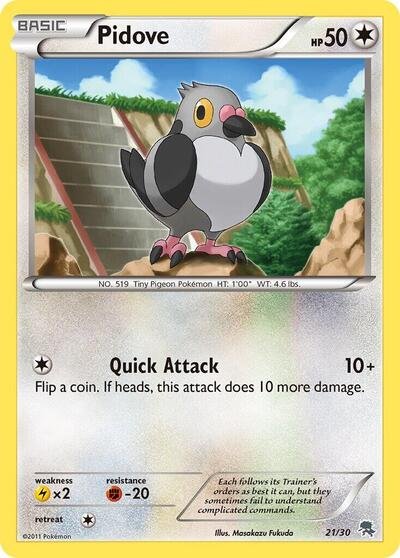 98713_400w Pidove (#21) | 21/30 | Normal | BW Trainer Kit: Excadrill & Zoroark