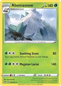 Abomasnow | 013/192 | Reverse Holofoil | SWSH02: Rebel Clash