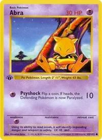 Abra | 043/102 | Unlimited | Base Set (Shadowless)