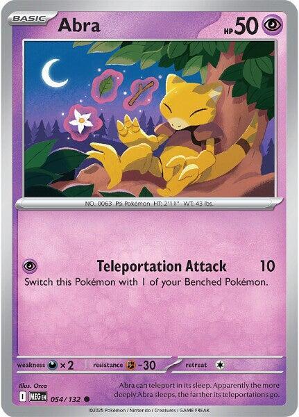 Abra 054/132 Normal ME01: Mega Evolution Abra 054/132 Normal ME01: Mega Evolution