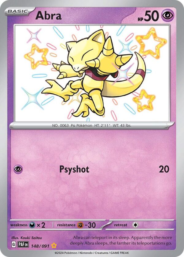 Abra 148/091 Holofoil SV: Paldean Fates Abra 148/091 Holofoil SV: Paldean Fates