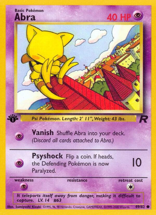 Abra 49/82 1st Edition Team Rocket