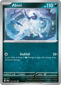 Absol | 030/064 | Reverse Holofoil | SV: Shrouded Fable Absol | 030/064 | Reverse Holofoil | SV: Shrouded Fable