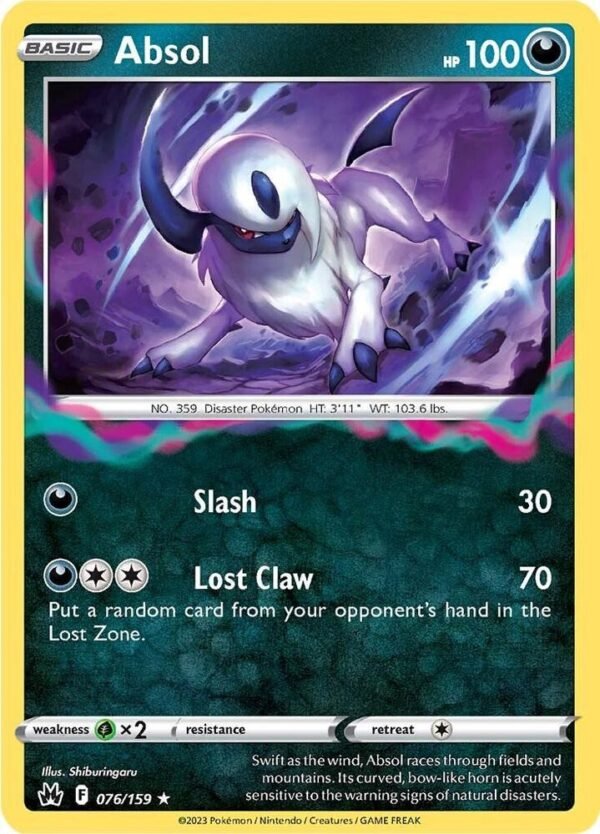 Absol 076/159 Holofoil Crown Zenith Absol 076/159 Holofoil Crown Zenith