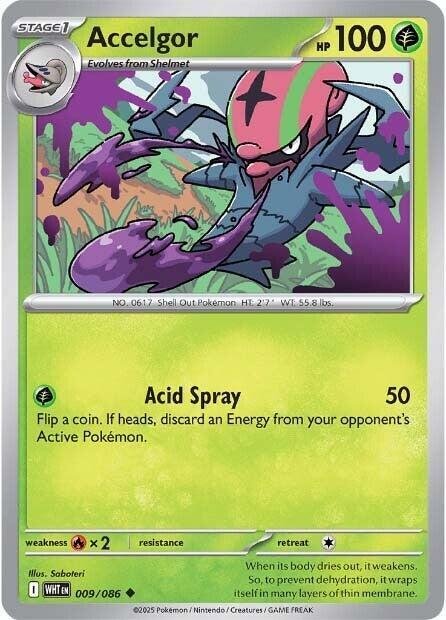 Accelgor 009/086 Reverse Holofoil SV: White Flare
