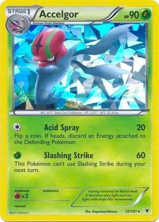 Accelgor 12/101 (Cracked Ice Holo) 012/101 Holofoil Deck Exclusives Accelgor 12/101 (Cracked Ice Holo) 012/101 Holofoil Deck Exclusives