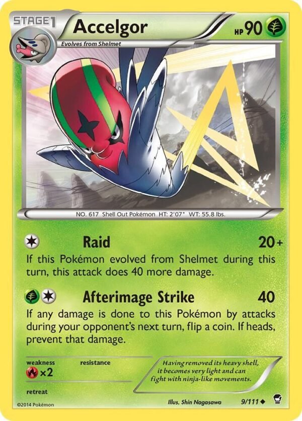 Accelgor 9/111 Reverse Holofoil XY – Furious Fists