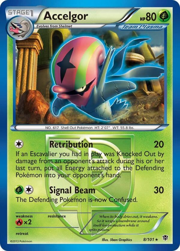 Accelgor (Team Plasma) 8/101 Reverse Holofoil Plasma Blast