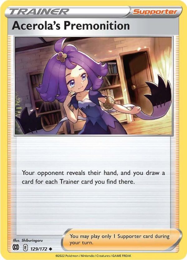 Acerola’s Premonition 129/172 Normal SWSH09: Brilliant Stars