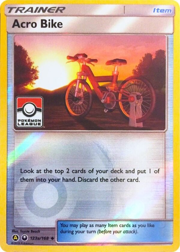 Acro Bike 123a/168 (Pokemon League) Reverse Holofoil League & Championship Cards