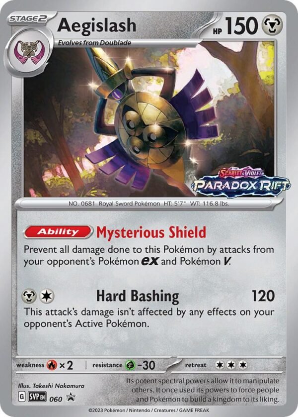 Aegislash 060 (Prerelease) Holofoil SV: Scarlet & Violet Promo Cards