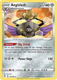 Aegislash | 135/192 | Reverse Holofoil | SWSH02: Rebel Clash