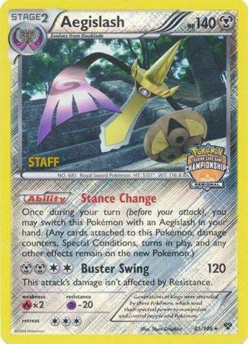 Aegislash 85/146 (Regional Championships) [Staff] 085/146 Reverse Holofoil League & Championship Cards
