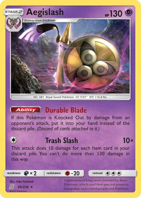 Aegislash 95/236 Reverse Holofoil SM – Unified Minds Aegislash 95/236 Reverse Holofoil SM – Unified Minds