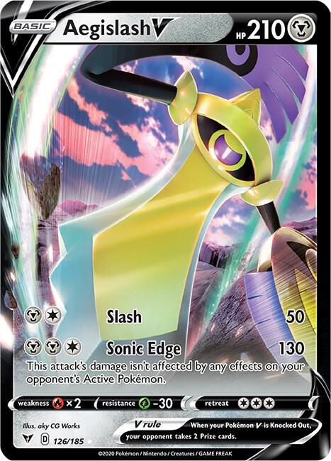 Aegislash V 126/185 Holofoil SWSH04: Vivid Voltage Aegislash V 126/185 Holofoil SWSH04: Vivid Voltage