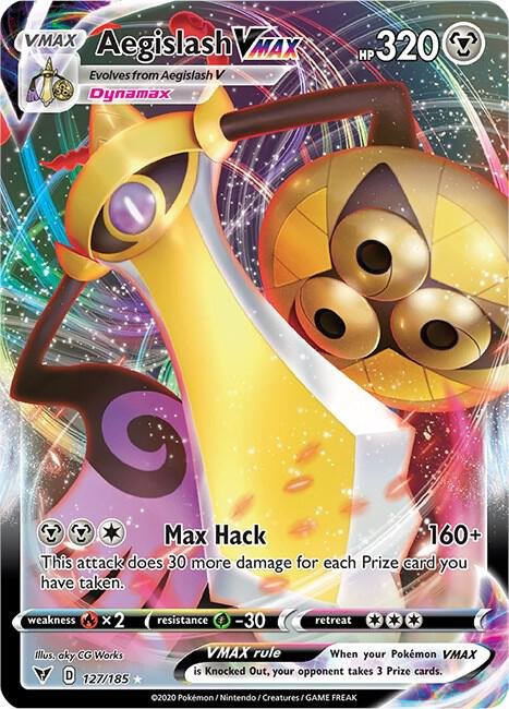 Aegislash VMAX 127/185 Holofoil SWSH04: Vivid Voltage
