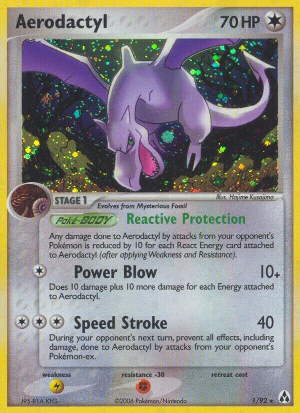 Aerodactyl 1/92 Reverse Holofoil Legend Maker