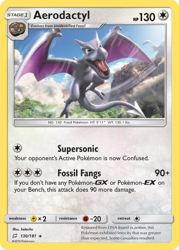 Aerodactyl 130/181 Reverse Holofoil SM – Team Up Aerodactyl 130/181 Reverse Holofoil SM – Team Up