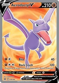 Aerodactyl V (Full Art) | 179/196 | Holofoil | SWSH11: Lost Origin