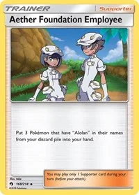 Aether Foundation Employee | 168/214 | Reverse Holofoil | SM - Lost Thunder