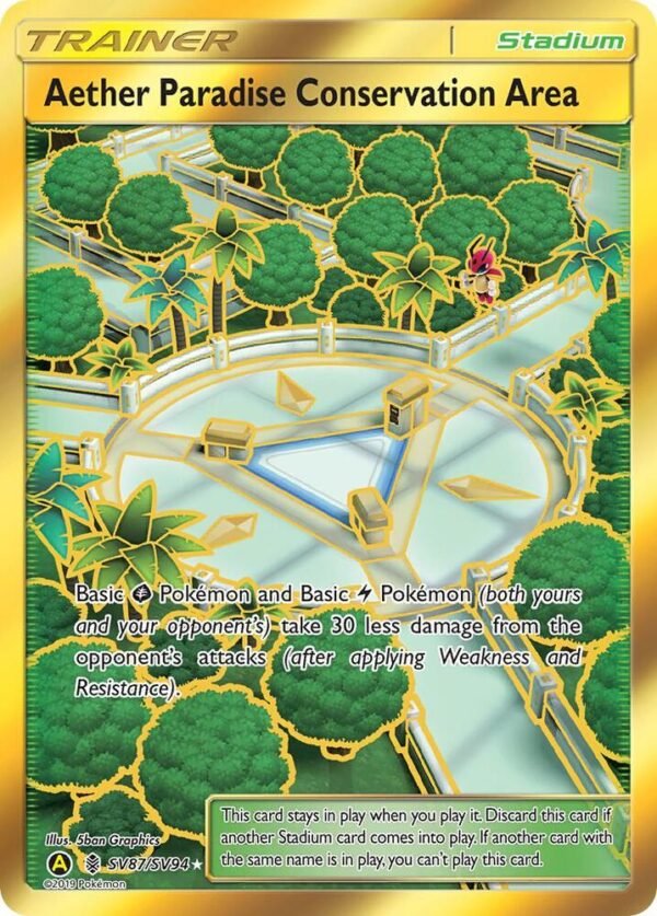 Aether Paradise Conservation Area SV87/SV94 Holofoil Hidden Fates: Shiny Vault Aether Paradise Conservation Area SV87/SV94 Holofoil Hidden Fates: Shiny Vault