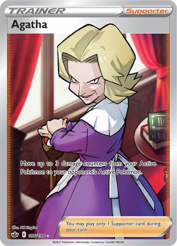 Agatha (Full Art) 186/198 Holofoil SWSH06: Chilling Reign