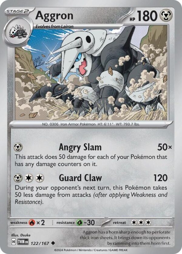 Aggron 122/167 Normal SV06: Twilight Masquerade Aggron 122/167 Normal SV06: Twilight Masquerade